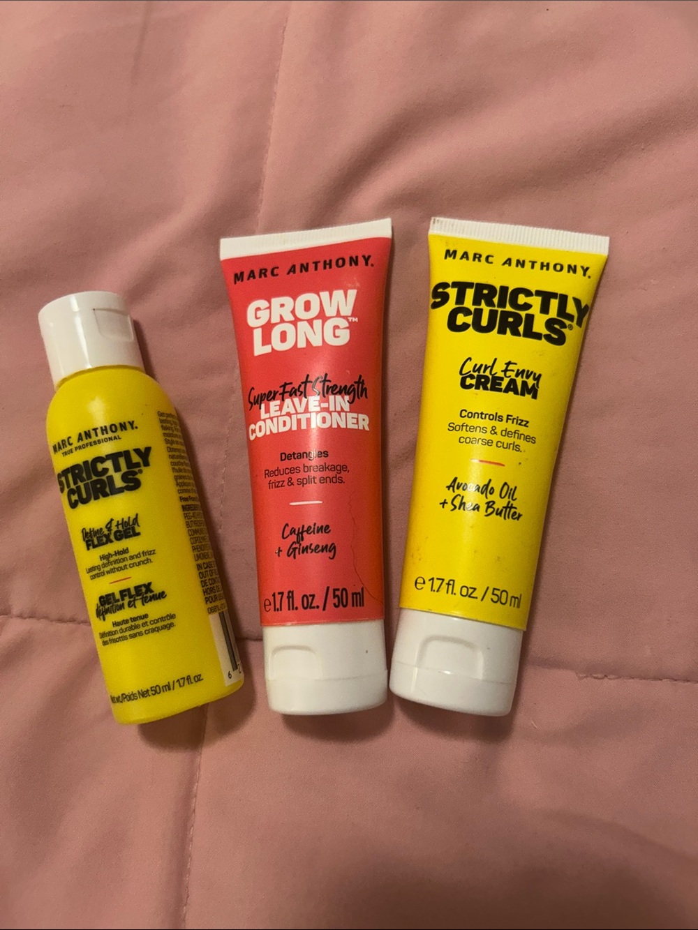 Marc Anthony Hair Trio — Pink & Yellow. All new.